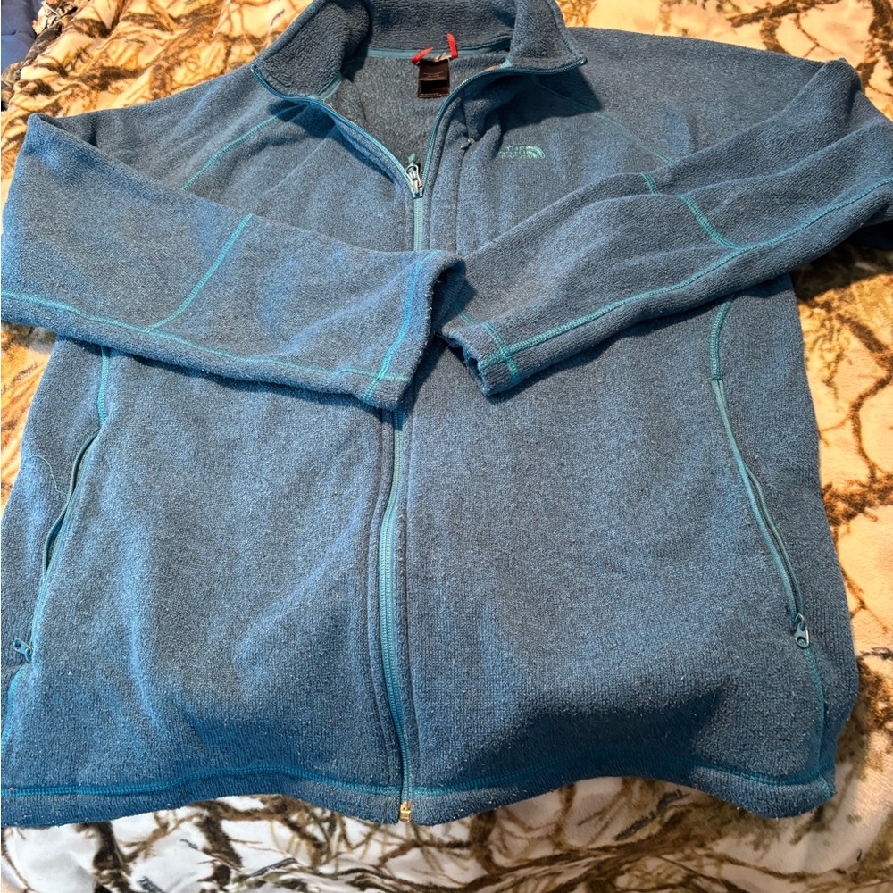 The North Face Teal/Blue Full-Zip Fleece Jacket